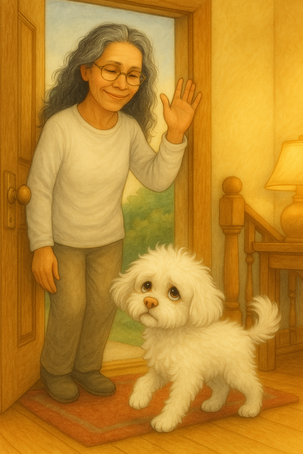 Placeholder — warm afternoon with loyal companion